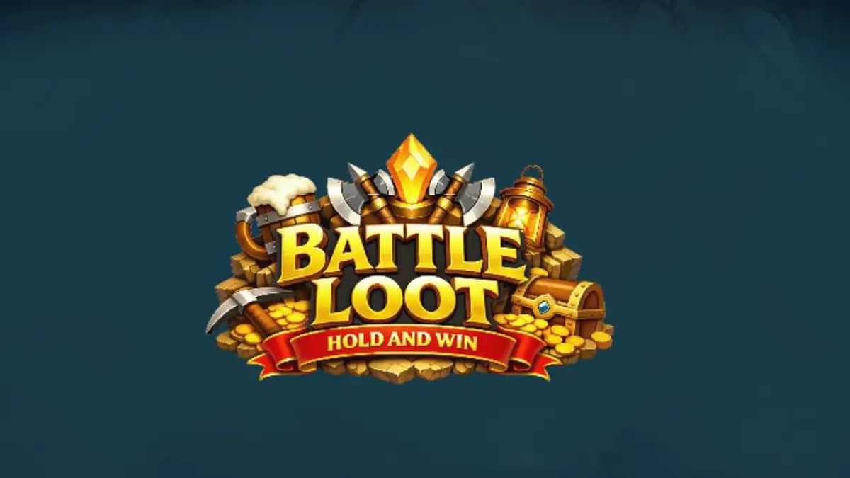 Battle Loot: Hold and Win slot game interface featuring dwarven warriors and treasure symbols.